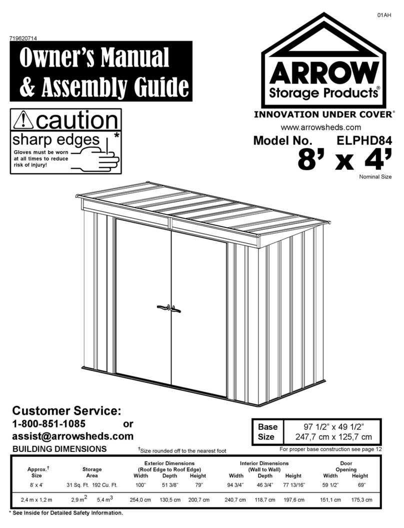 Arrow Storage Products ELPHD84 Instructions for use Arrow Storage Products ELPHD84 Instructions for use