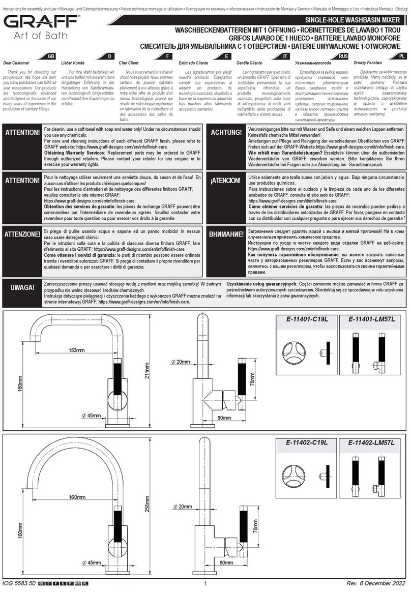 Graff E-11462-C19L Instructions for assembly and use