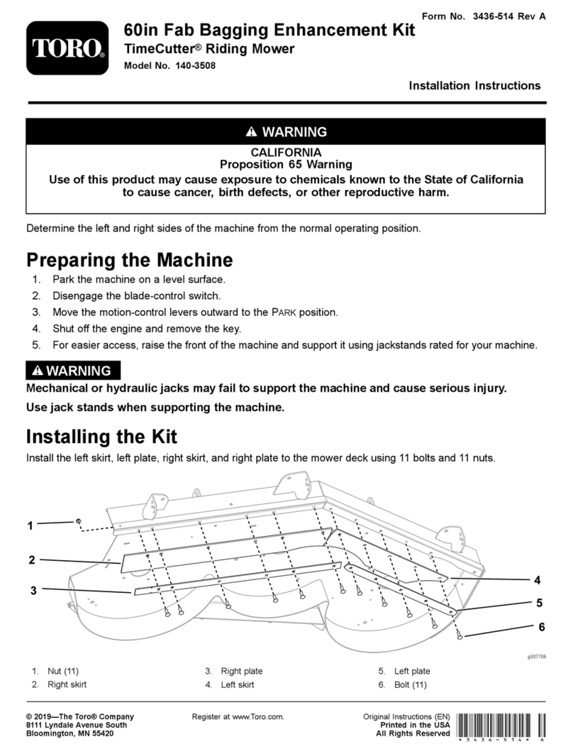 Toro 140-3508 installation instructions