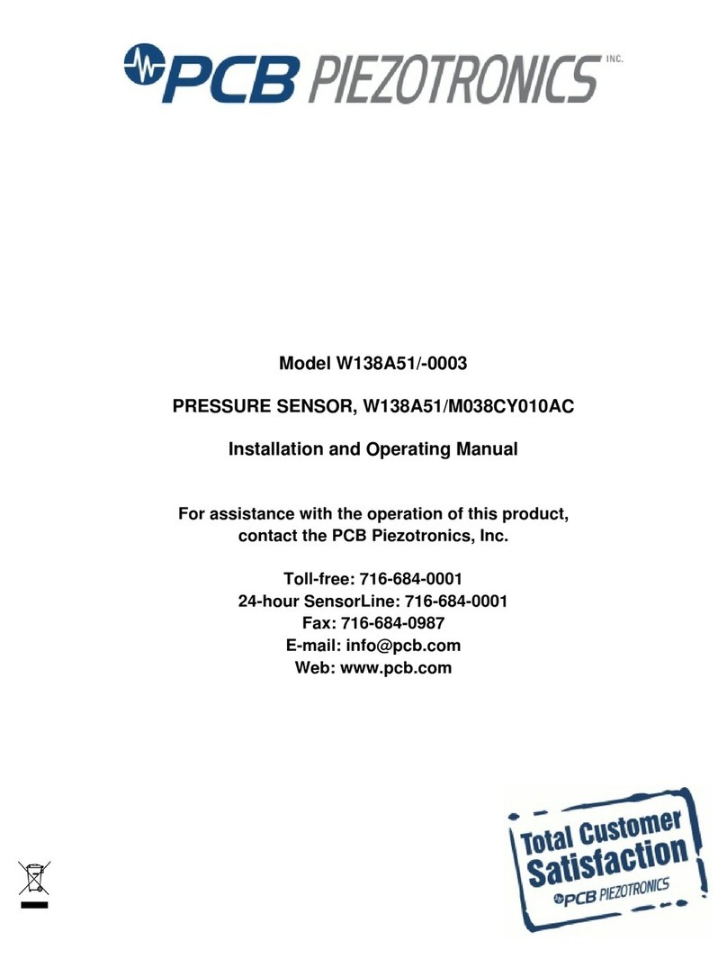 PCB Piezotronics W138A51/-0003 User manual PCB Piezotronics W138A51/-0003 User manual