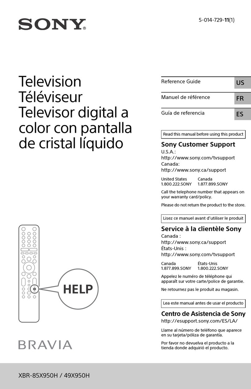 Sony BRAVIA XBR-85X950H reference guide