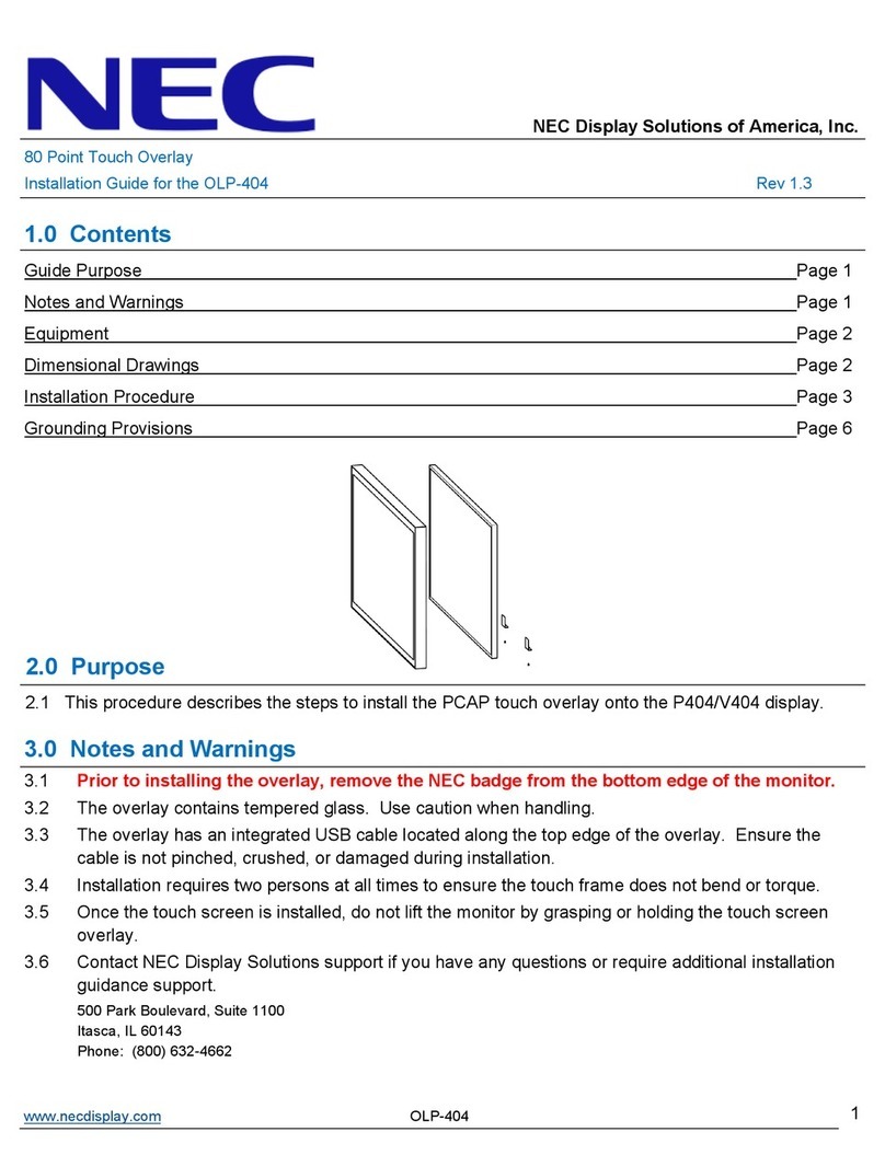 NEC OLP-404 User manual NEC OLP-404 User manual