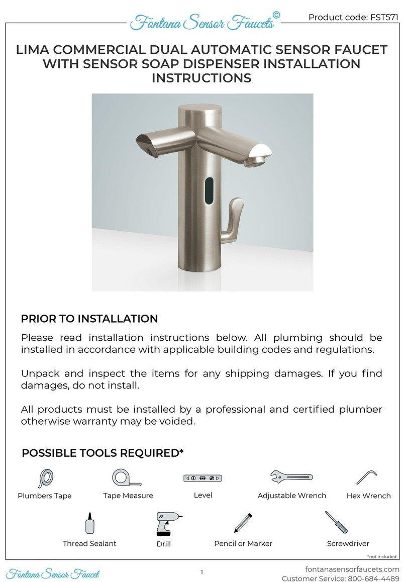 Fontana Showers LIMA FST571 installation instructions Fontana Showers LIMA FST571 installation instructions