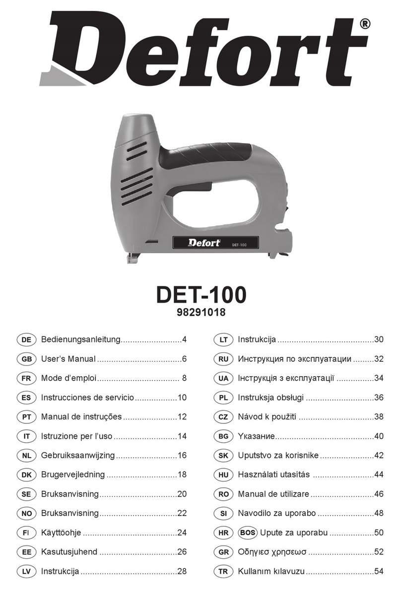 Defort DET-100 user manual