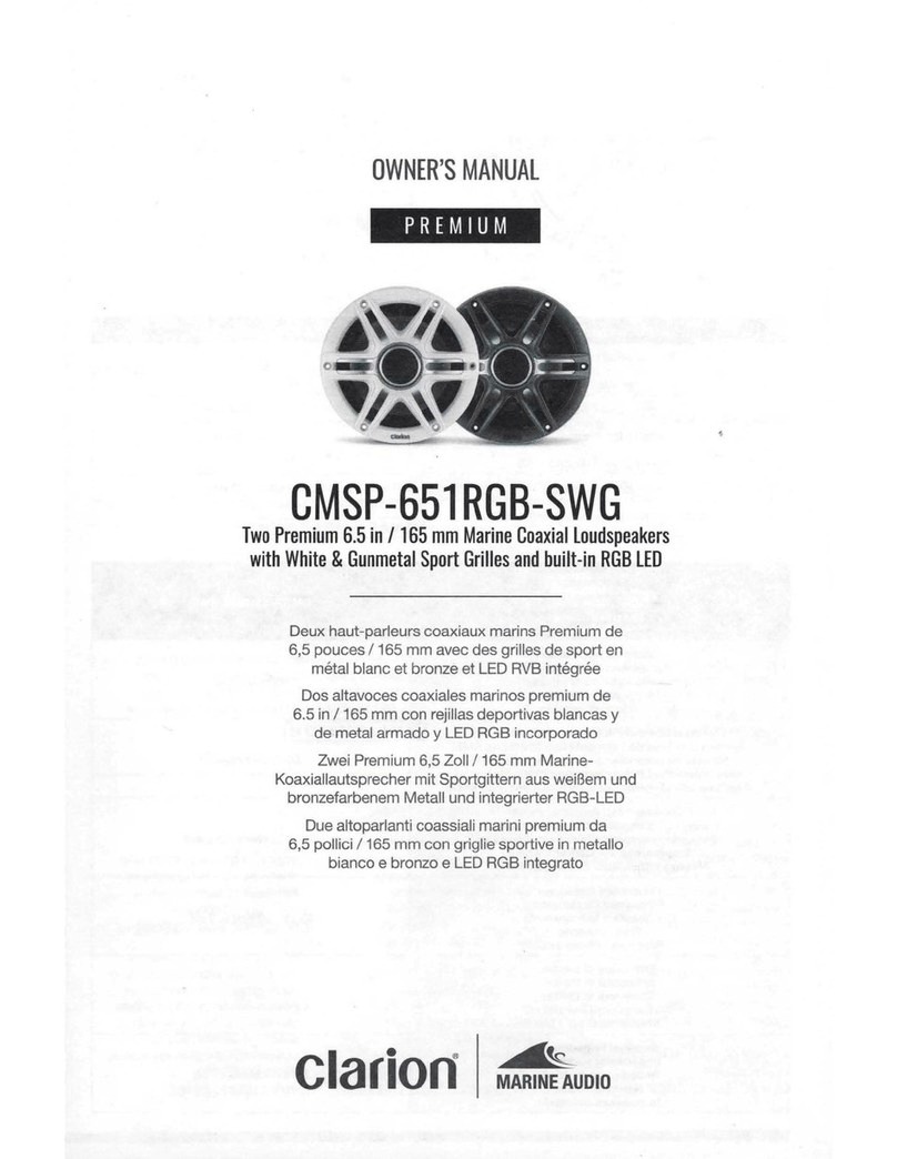 Clarion Premium CMSP-651RGB-SWG User manual