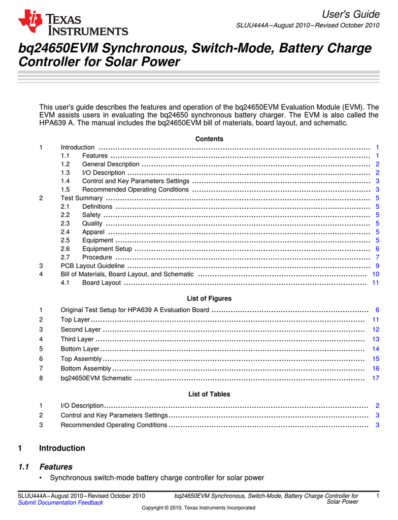Texas Instruments bq24650EVM User manual