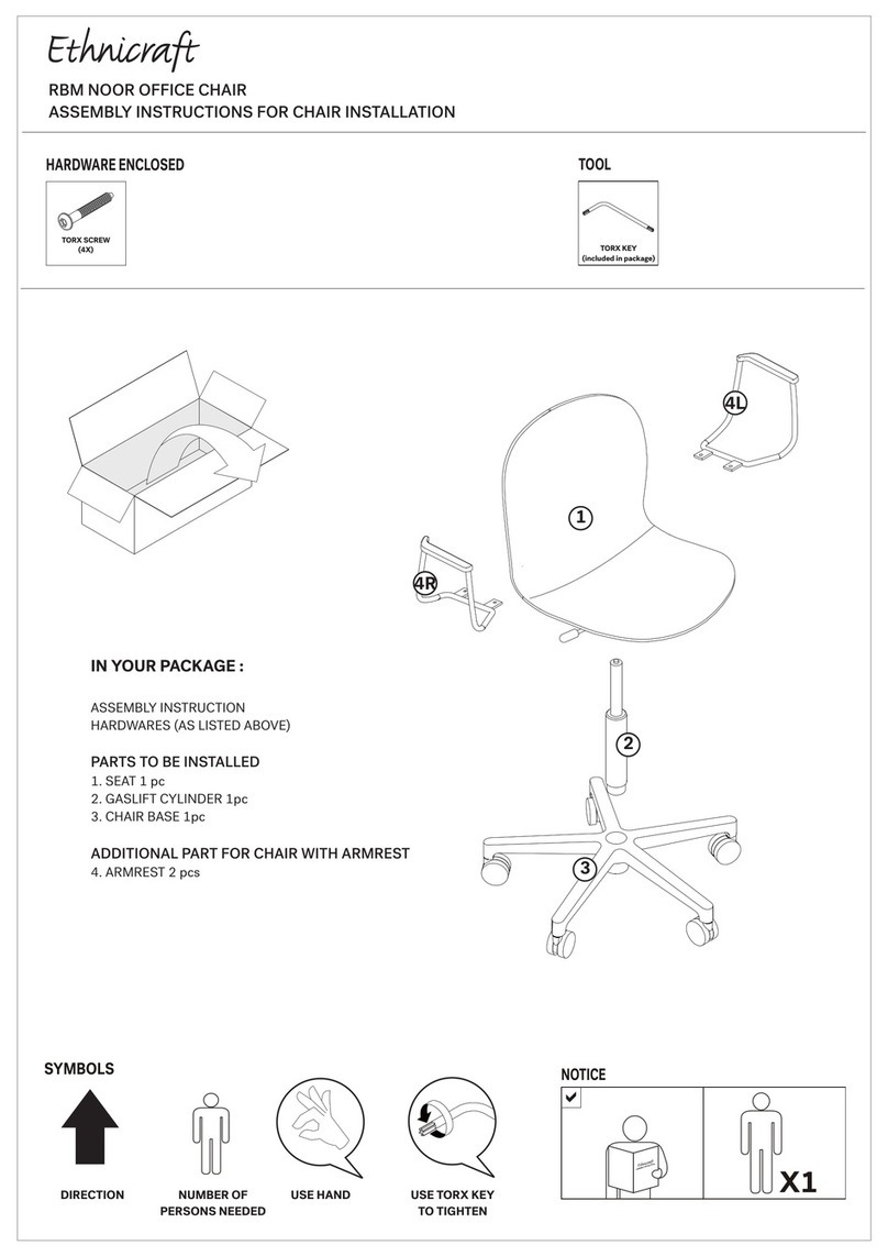 Ethnicraft RBM Noor Assembly instructions Ethnicraft RBM Noor Assembly instructions