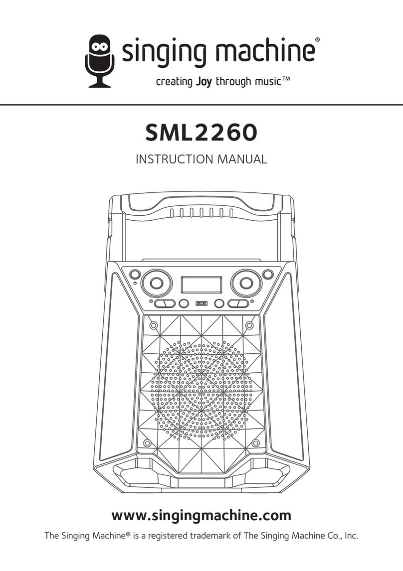 The Singing Machine SML2260 User manual The Singing Machine SML2260 User manual