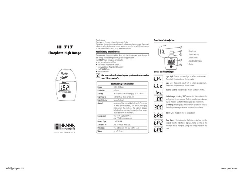 Hanna Instruments HI 717 User manual