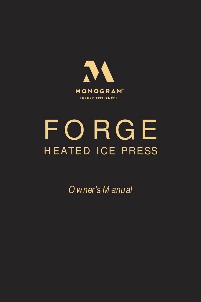 Monogram FORGE HEATED ICE PRESS owner's manual