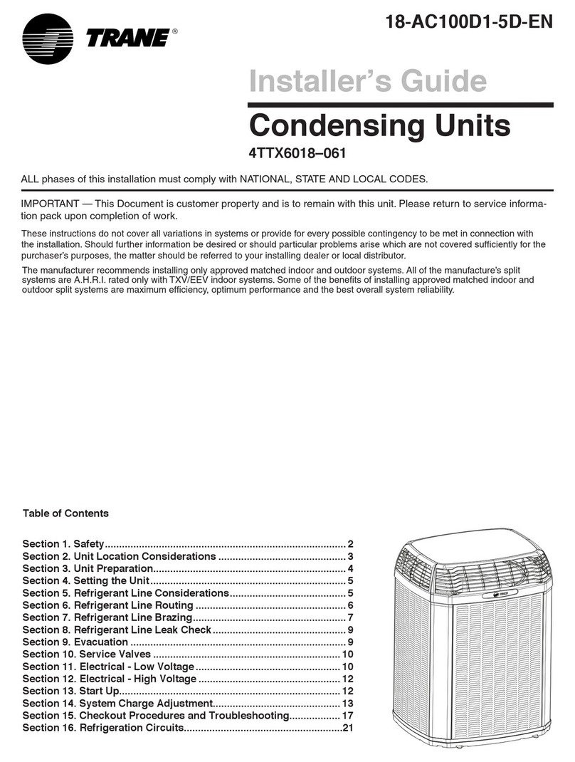 Trane 4TTX6018J Assembly instructions