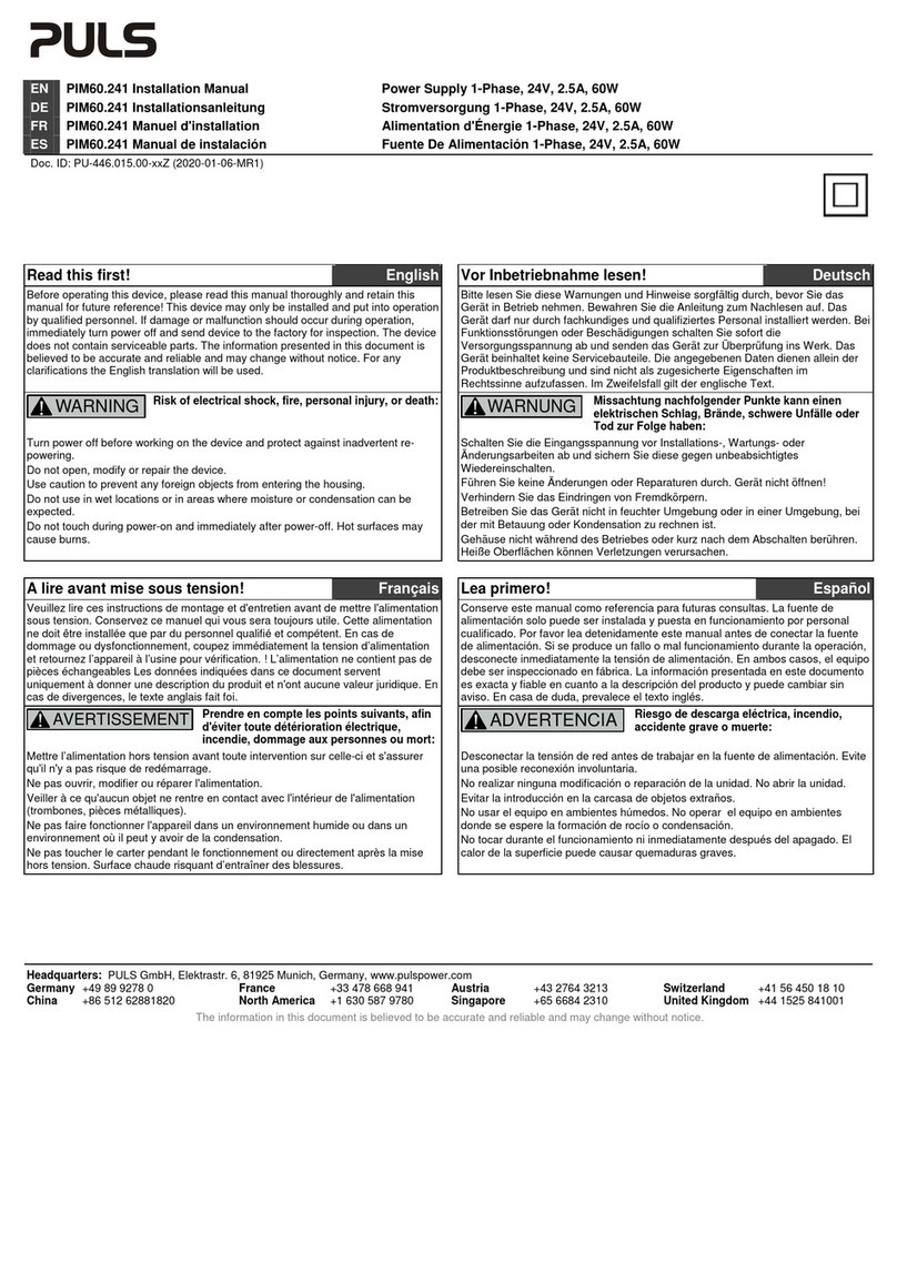 Puls PIANO PIM60.241 User manual