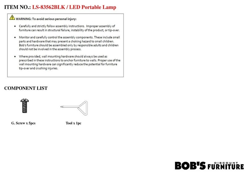 Bob's Discount Furniture LS-83562BLK manual