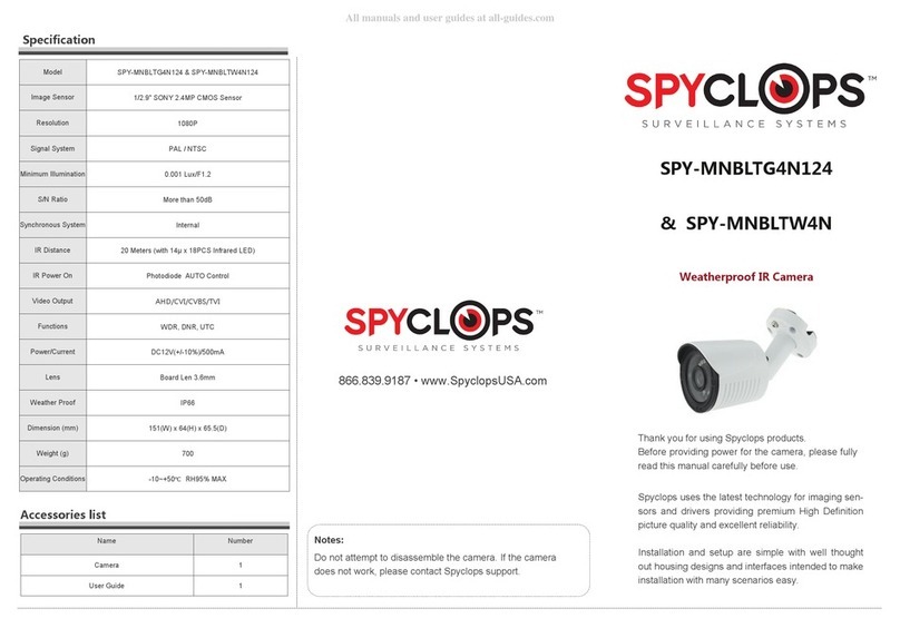 Spyclops SPY-MNBLTW4N quick start guide
