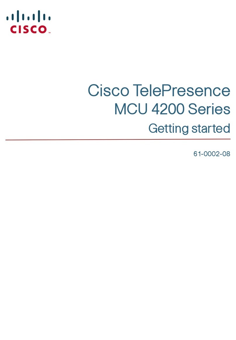 Cisco TelePresence MCU 4200 Series User manual Cisco TelePresence MCU 4200 Series User manual