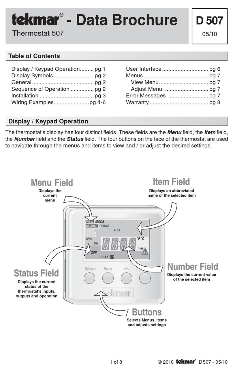 Tekmar D 507 Data brochure