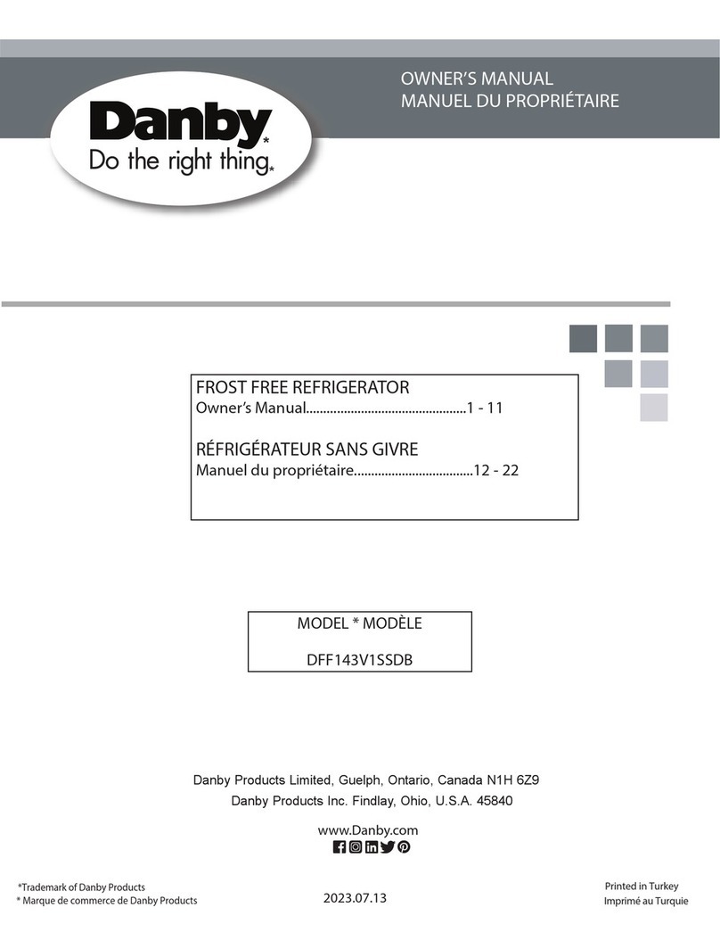 Danby DFF143V1SSDB owner's manual