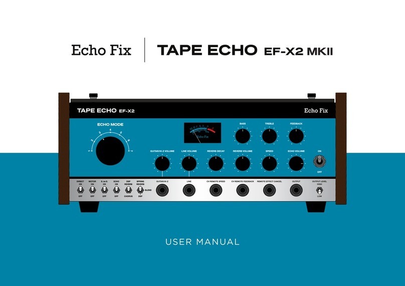 Echo Fix TAPE ECHO EF-X2 user manual