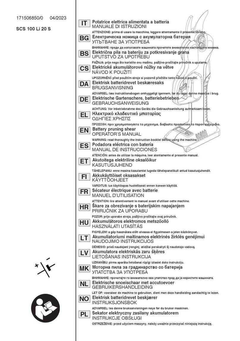 Stiga SCS 100 Li 20 S User manual