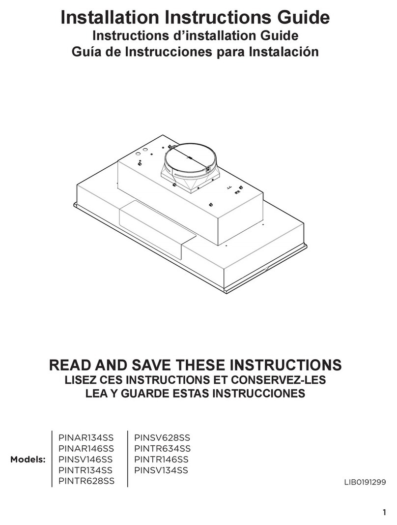 LuxeAir PINAR134SS Installation instruction guide