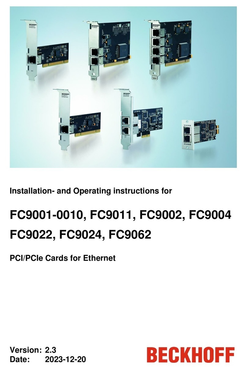 Beckhoff FC9024 Installation and operating instructions