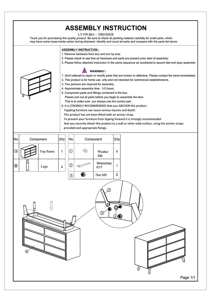 Target Furniture LV199.B61 Assembly instructions Target Furniture LV199.B61 Assembly instructions