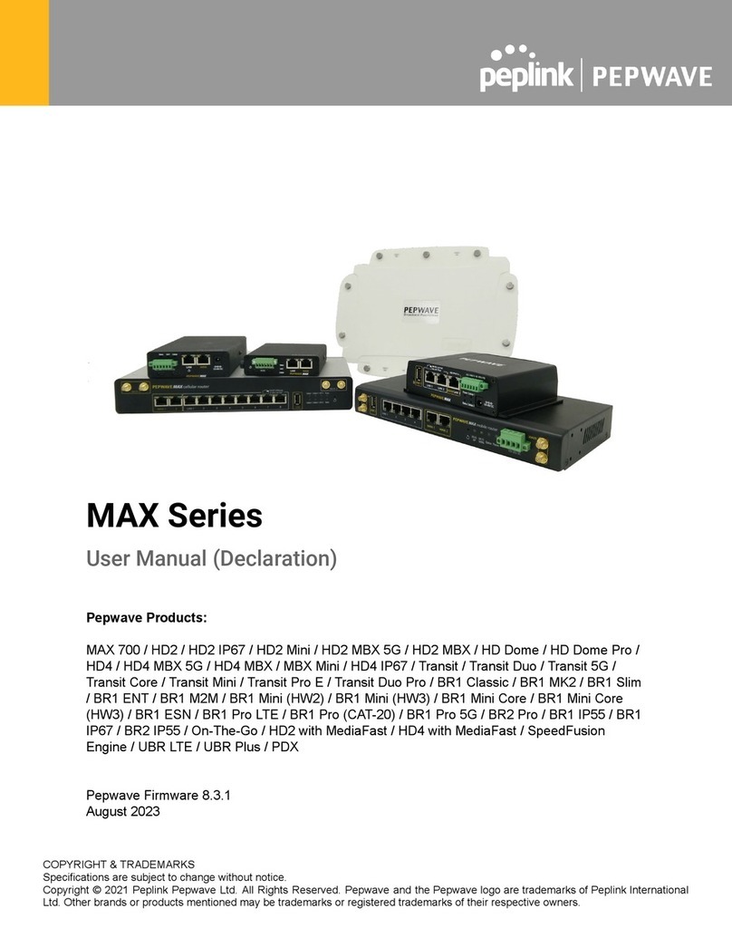 peplink Pepwave MAX Series User manual peplink Pepwave MAX Series User manual