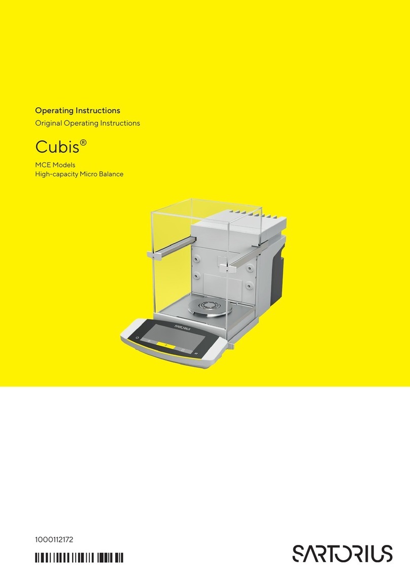 Sartorius Cubis MCE Series User manual