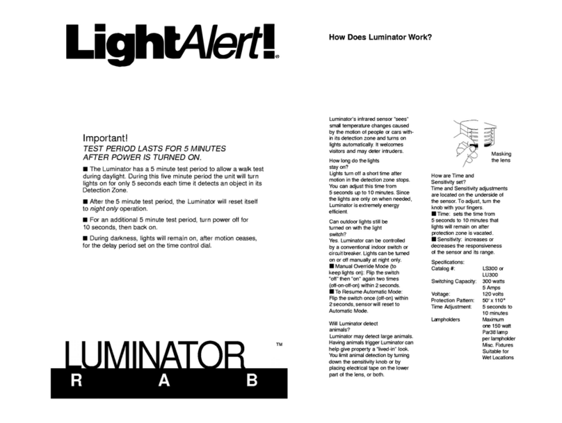 RAB LUMINATOR LightAlert! LU300 User manual
