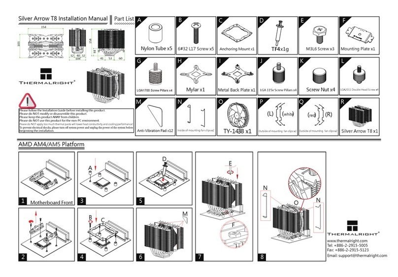 Thermalright Silver Arrow T8 installation manual