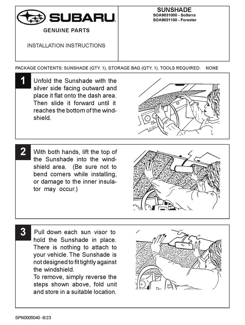Subaru SOA9031000 installation instructions