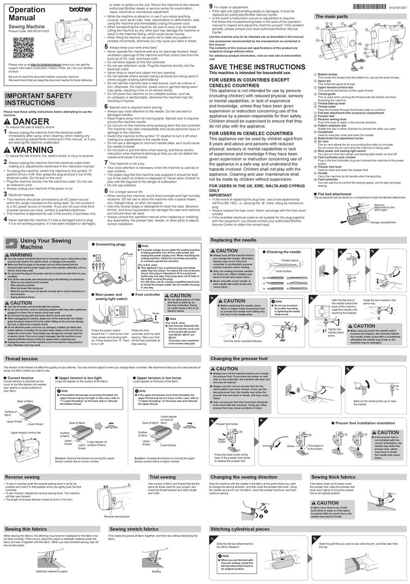 Brother 888-X01 Operation manual