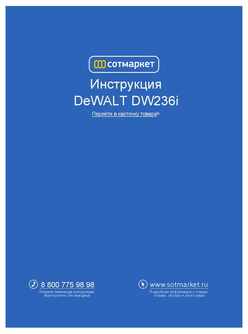 DeWalt DW236i User manual