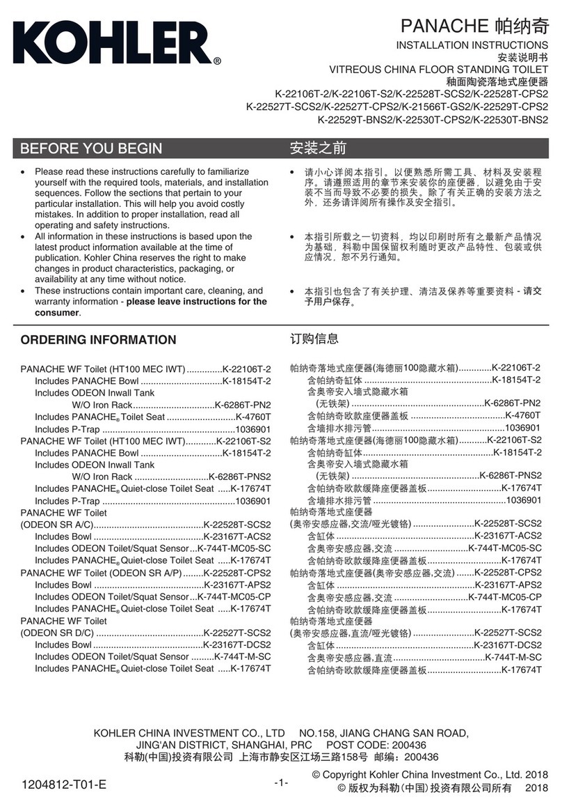 Kohler K-22106T-S2 User manual