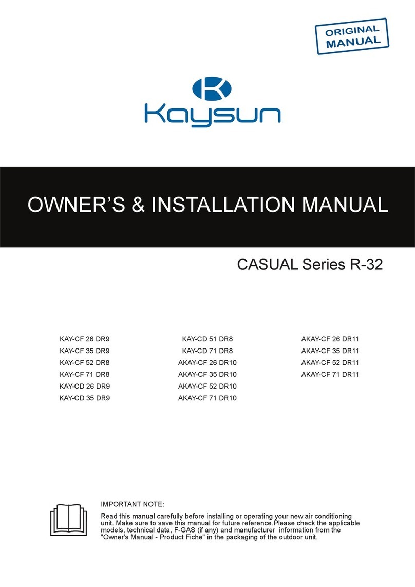 Kaysun KAY-CF 26 DR9 Quick start guide