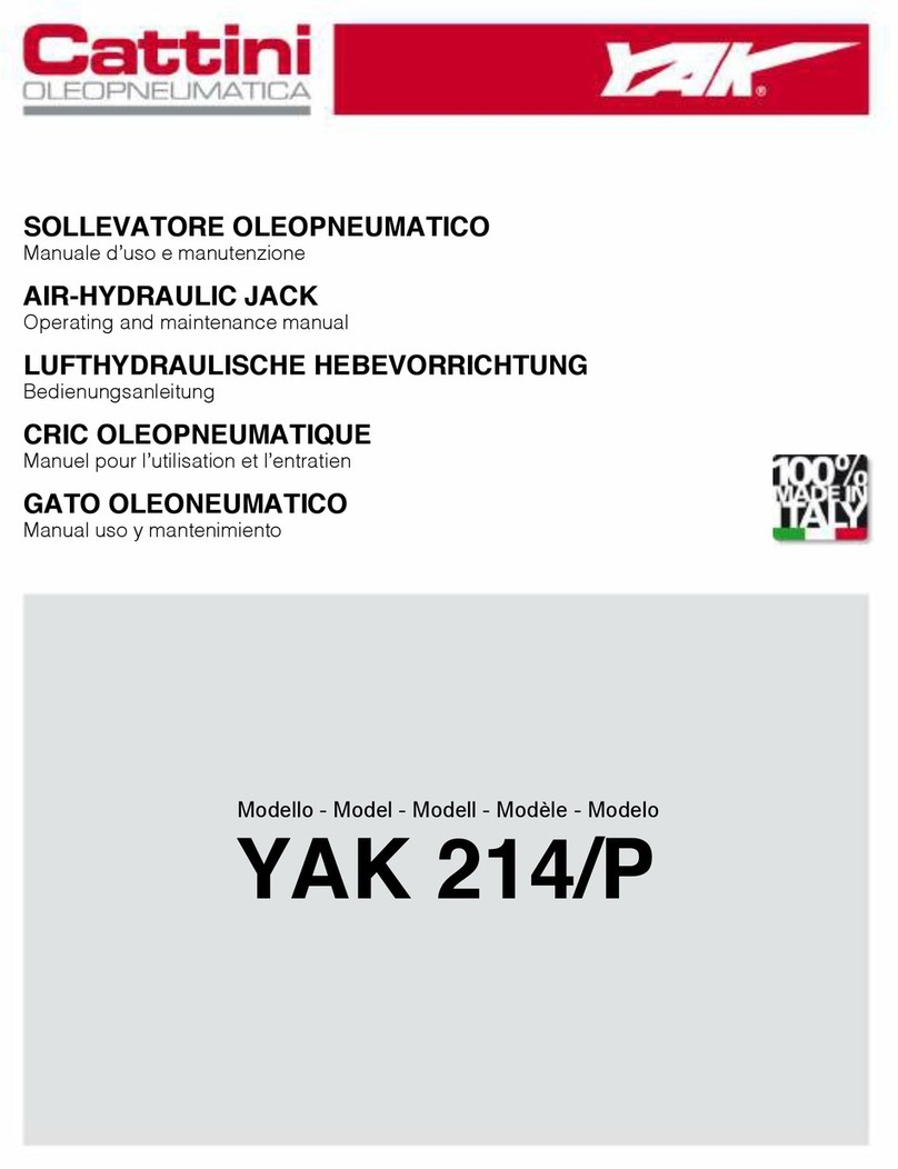 Cattini Oleopneumatica Yak 214/P Operating instructions Cattini Oleopneumatica Yak 214/P Operating instructions