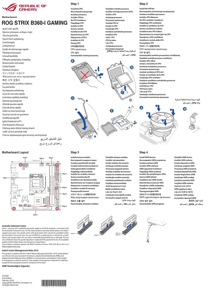 Asus ROG STRIX B360-I GAMING User manual