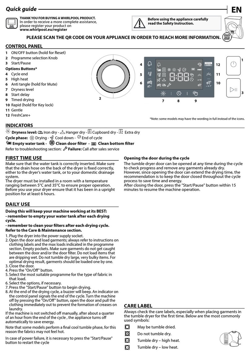Whirlpool FFT M22 9X2B UK User manual