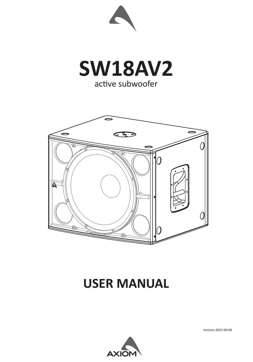 Axiom SW18AV2 User manual