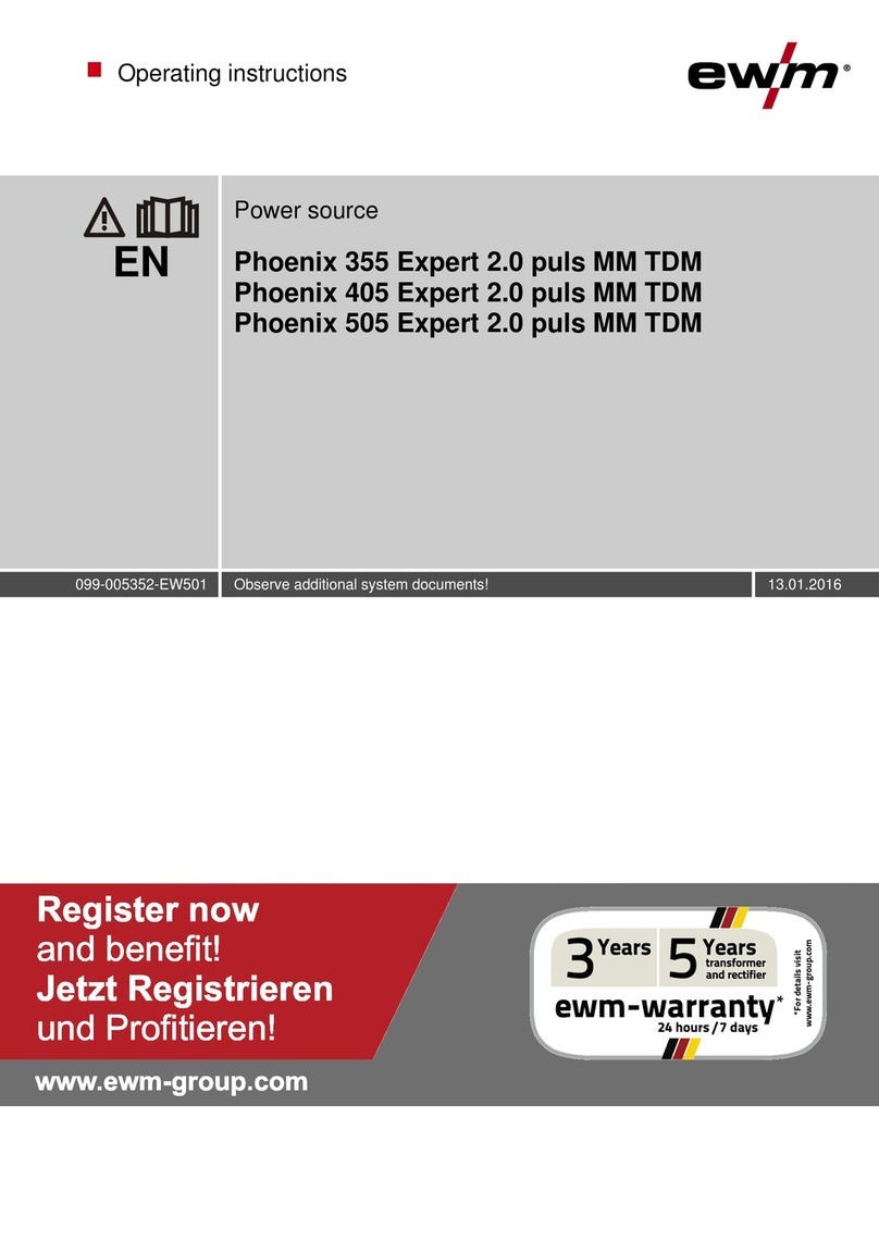 EWM Phoenix 355 Expert 2.0 puls MM TDM User manual EWM Phoenix 355 Expert 2.0 puls MM TDM User manual