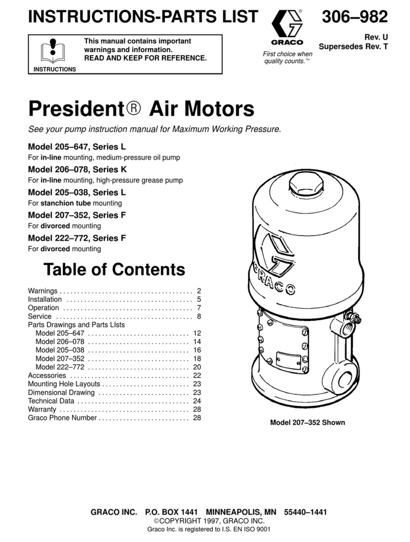 Graco President K Series Instructions-parts list