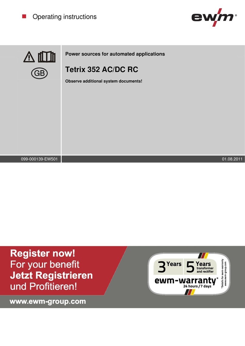 EWM Tetrix 352 AC/DC SYNERGIC PL. AW GR operating instructions