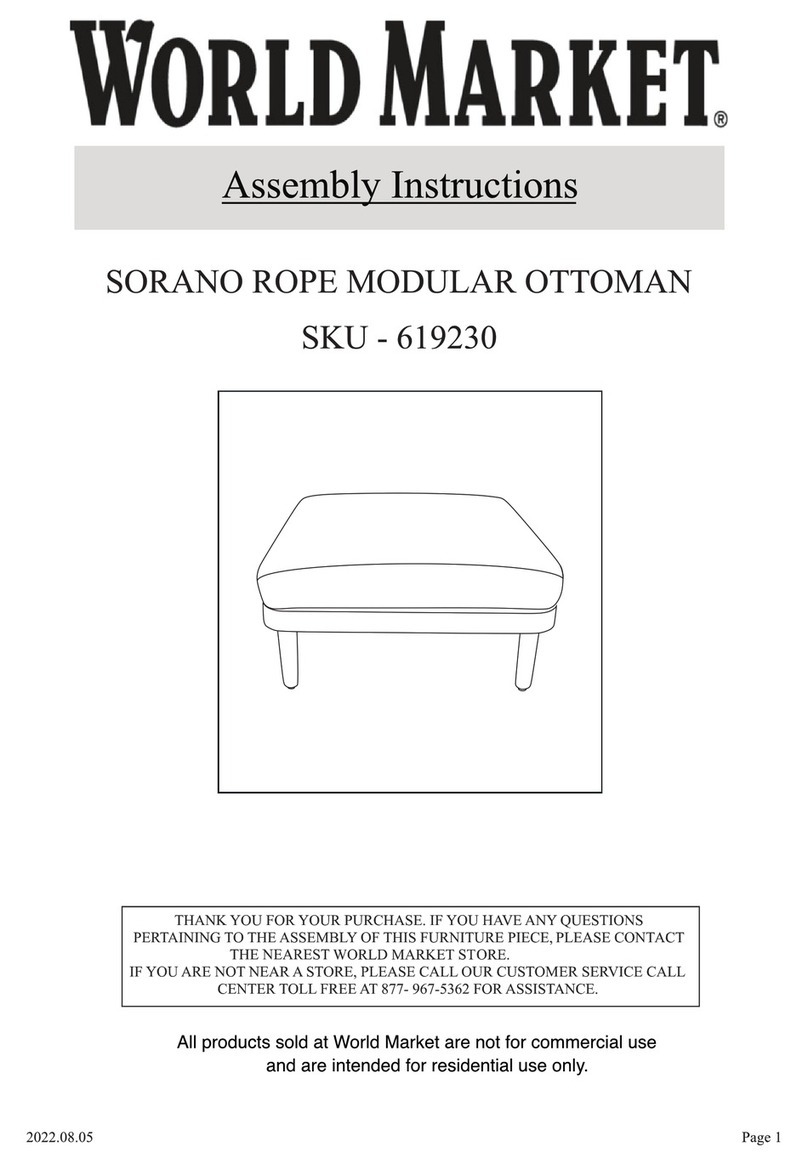 World Market SORANO ROPE MODULAR OTTOMAN 619230 Assembly instructions