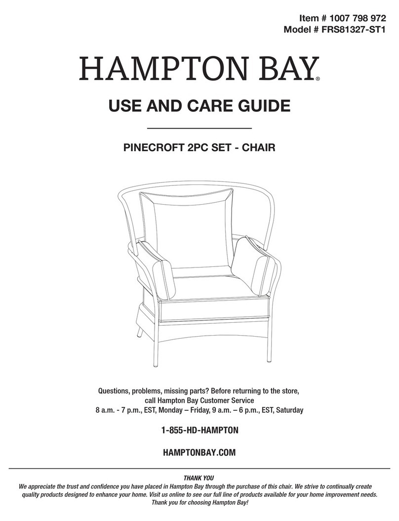 HAMPTON BAY PINECROFT FRS81327-ST1 Use and care guide