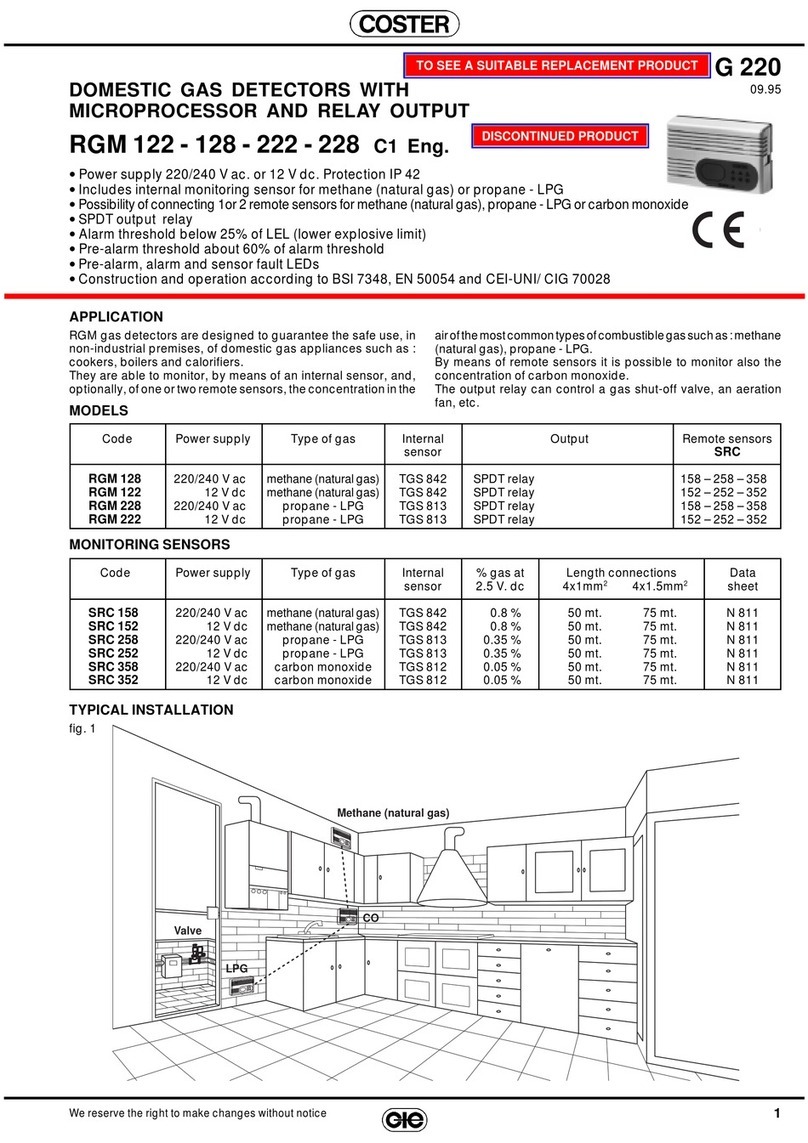 Coster RGM 122 manual