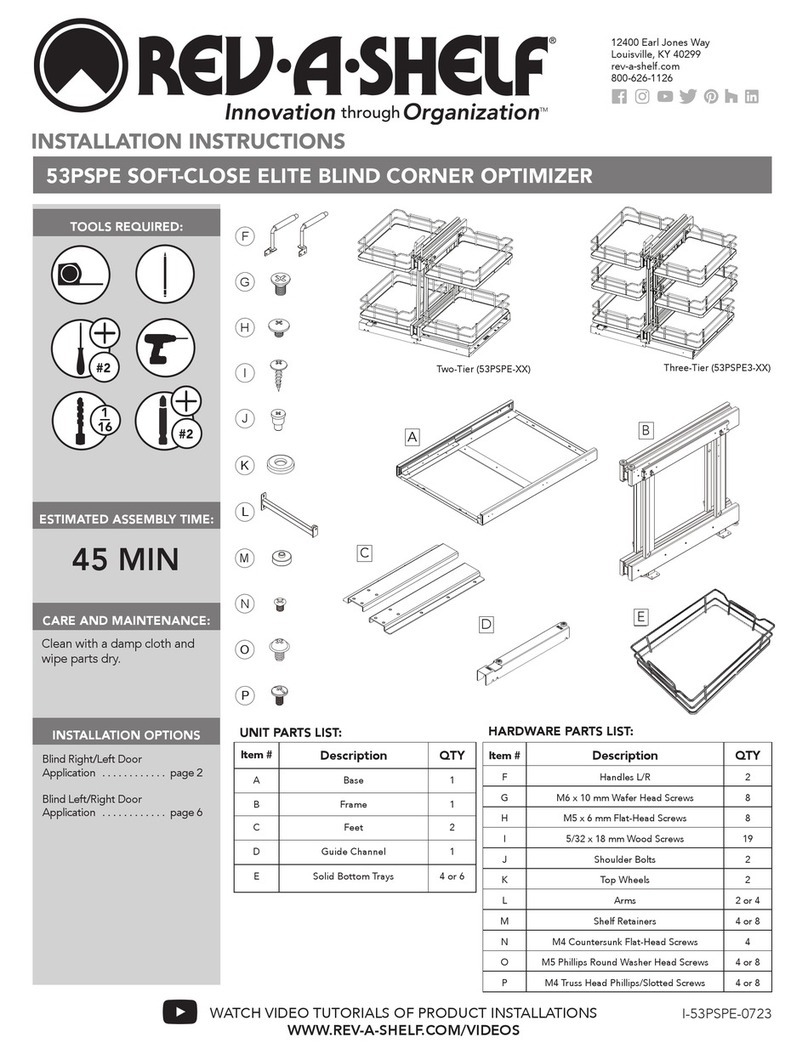 Rev-A-Shelf Elite 53PSPE Series User manual