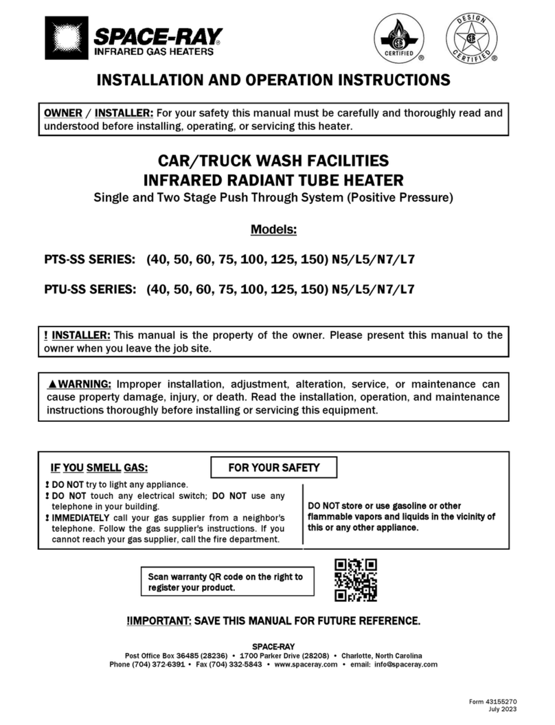 Space-Ray PTS-SS Series Installation and operation instruction Space-Ray PTS-SS Series Installation and operation instruction