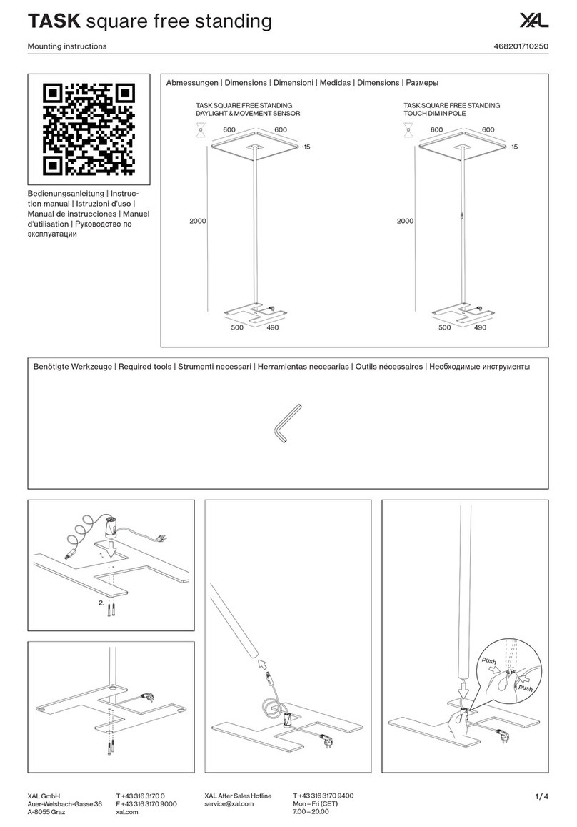XAL TASK square 059-2932056Z Mounting instructions