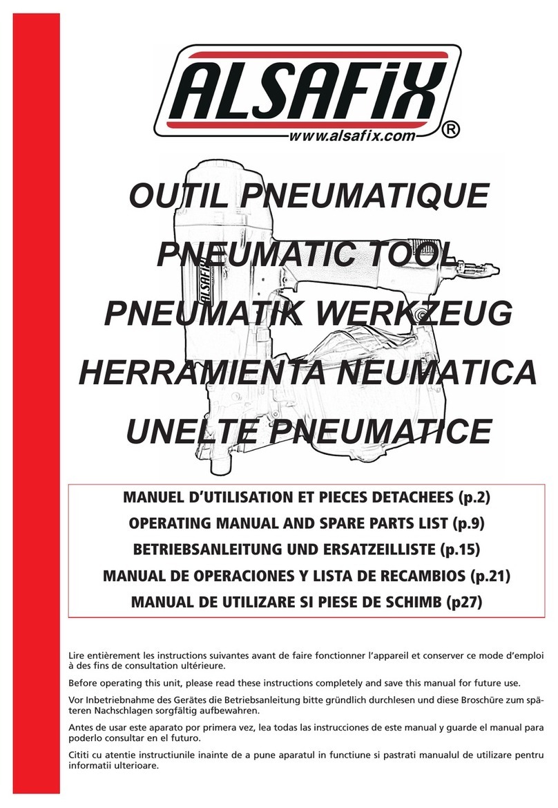 Alsafix D 38/100 P1 Operating manual and Spare parts list