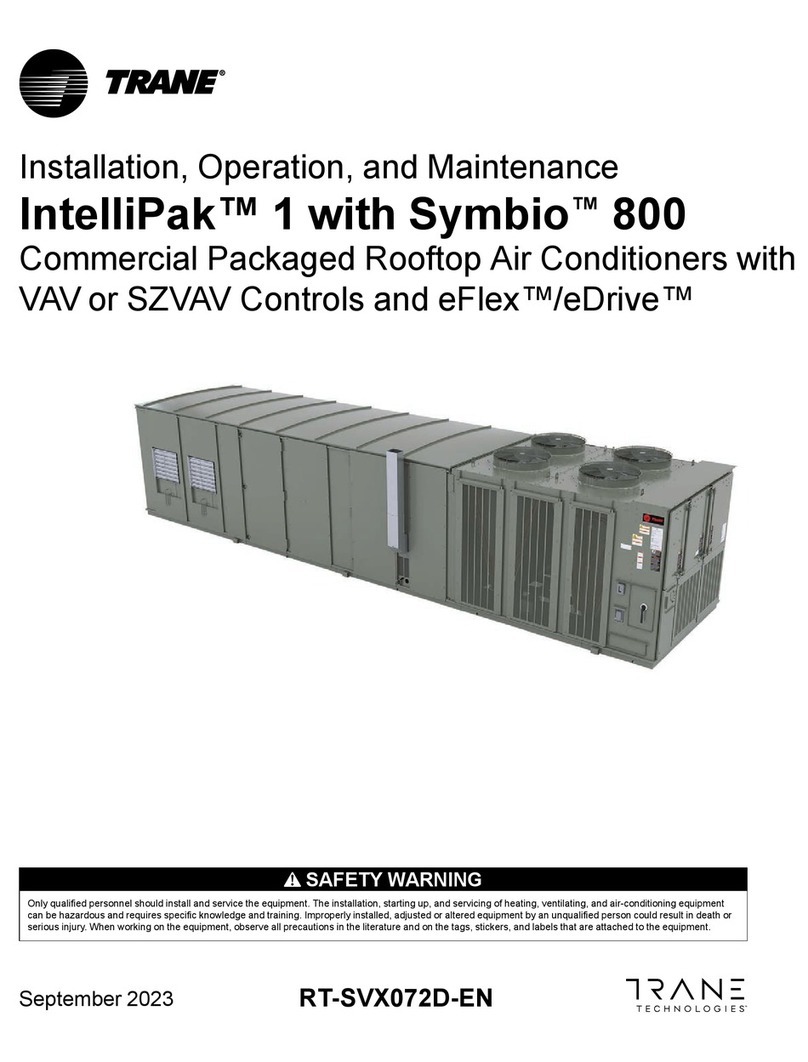 Trane IntelliPak 1 with Symbio 800 Installation and operating instructions